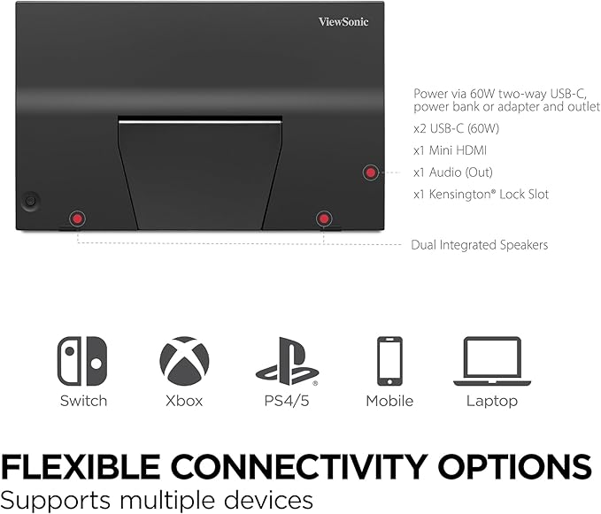 ViewSonic VX1754 17 Inch 1080p IPS Portable Gaming Monitor - Image 5