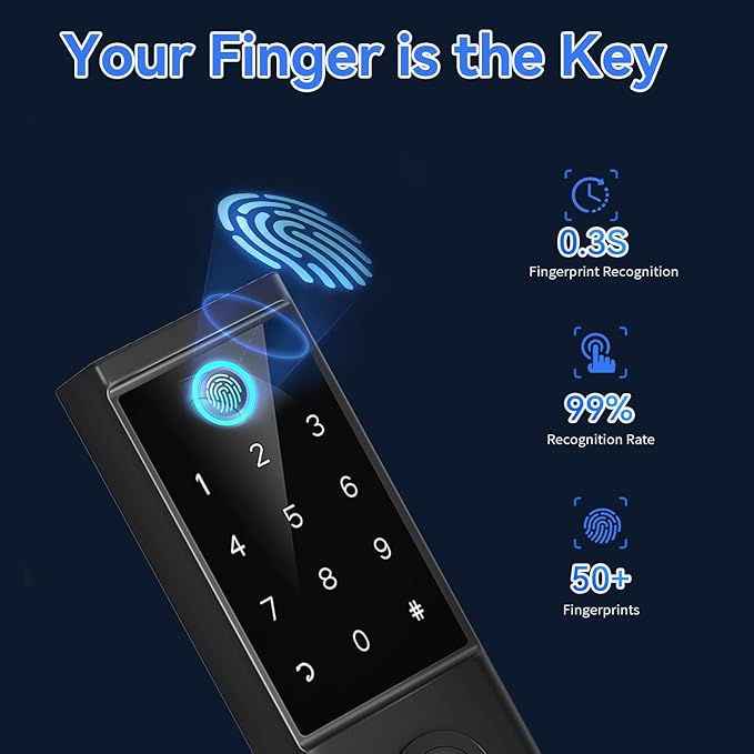 BEBASIA Heavy Duty Fingerprint Smart Door Lock - Image 8