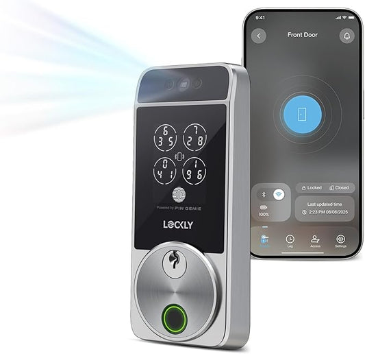 Lockly Visage Zeno Series Smart Lock, Facial Recognition & Fingerprint Keyless by Lockly