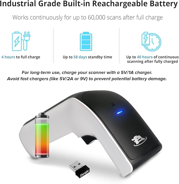 ScanAvenger Wireless Portable 1D&2D Bluetooth Barcode Scanner: Hand Scanner - Image 4
