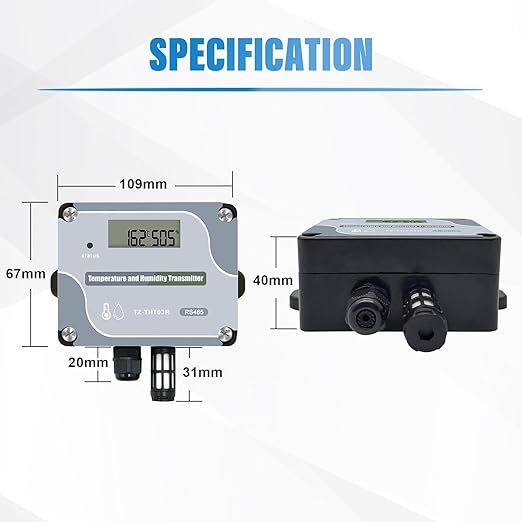 Tzone RS485 Temperature Humidity Sensor Modbus RTU Temp Sensor Digital - Image 6