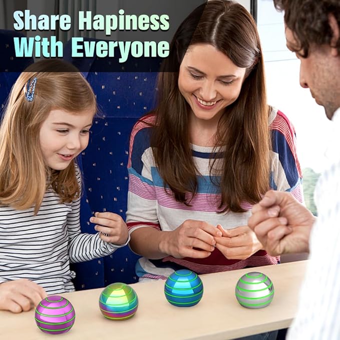 Luminous Desk Spinning Toys for Kids Adults, Metal Optical Illusion Fidget - Image 6