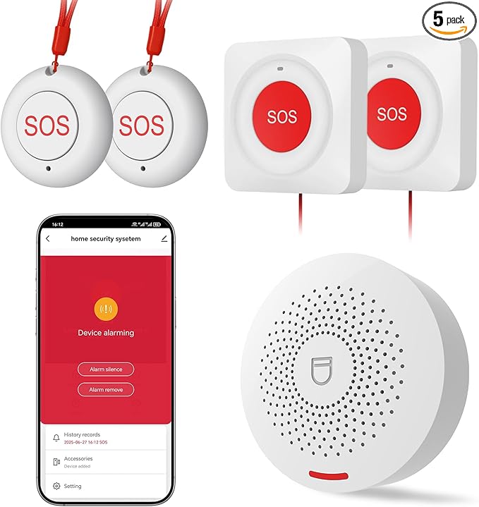 Hapippofa Caregiver Call Button Elderly Alert Call Button Life Alert Systems by Unknown