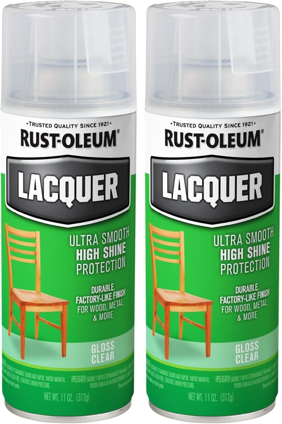 Rust-Oleum 1906830 Lacquer Spray, 11-Ounce, Gloss Clear (Pack of 2)