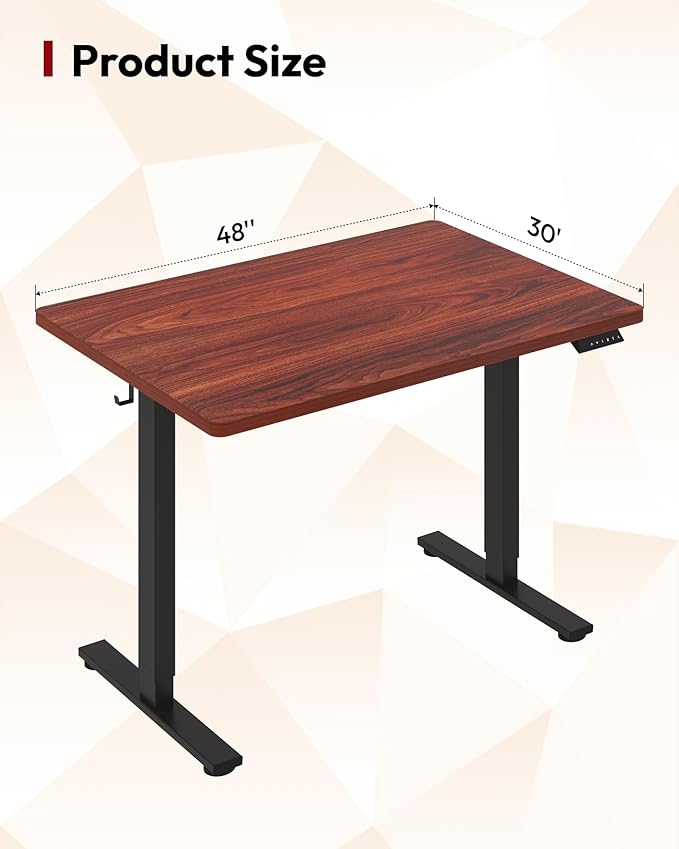 SANODESK Electric Standing Desk 48 x 30 Inches Whole-Piece Desktop Height - Image 2