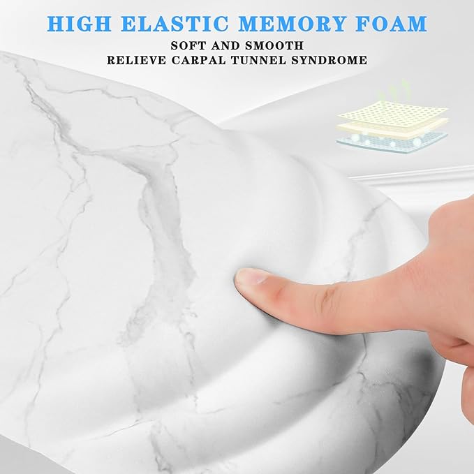 Mouse Pad Wrist Wrist Rest, Comfortable Memory Foam Wrist Rest, Non-Slip PU Base - Image 2