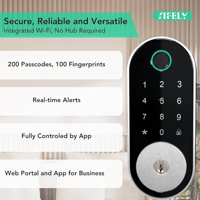 Built-in WiFi Fingerprint Smart Deadbolt - Image 4