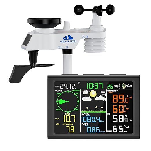AIRAIN TECH 10-in-1 Wireless Weather Station, by AIRAINTECH