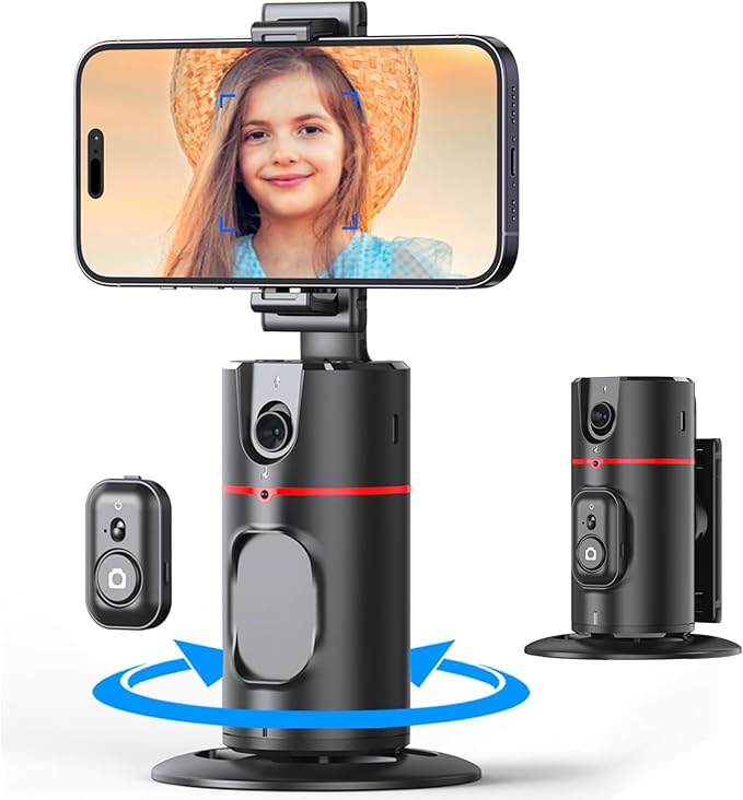 MQOUNY Auto Tracking Phone Holder, 360° Rotation Phone Camera Mount Smart by MQOUNY