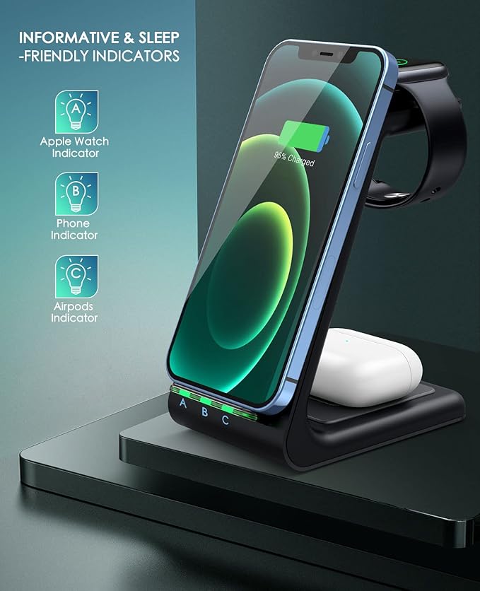 3 in 1 Wireless Charging Station, 2026 Upgraded Fast Desk Charger Station - Image 4