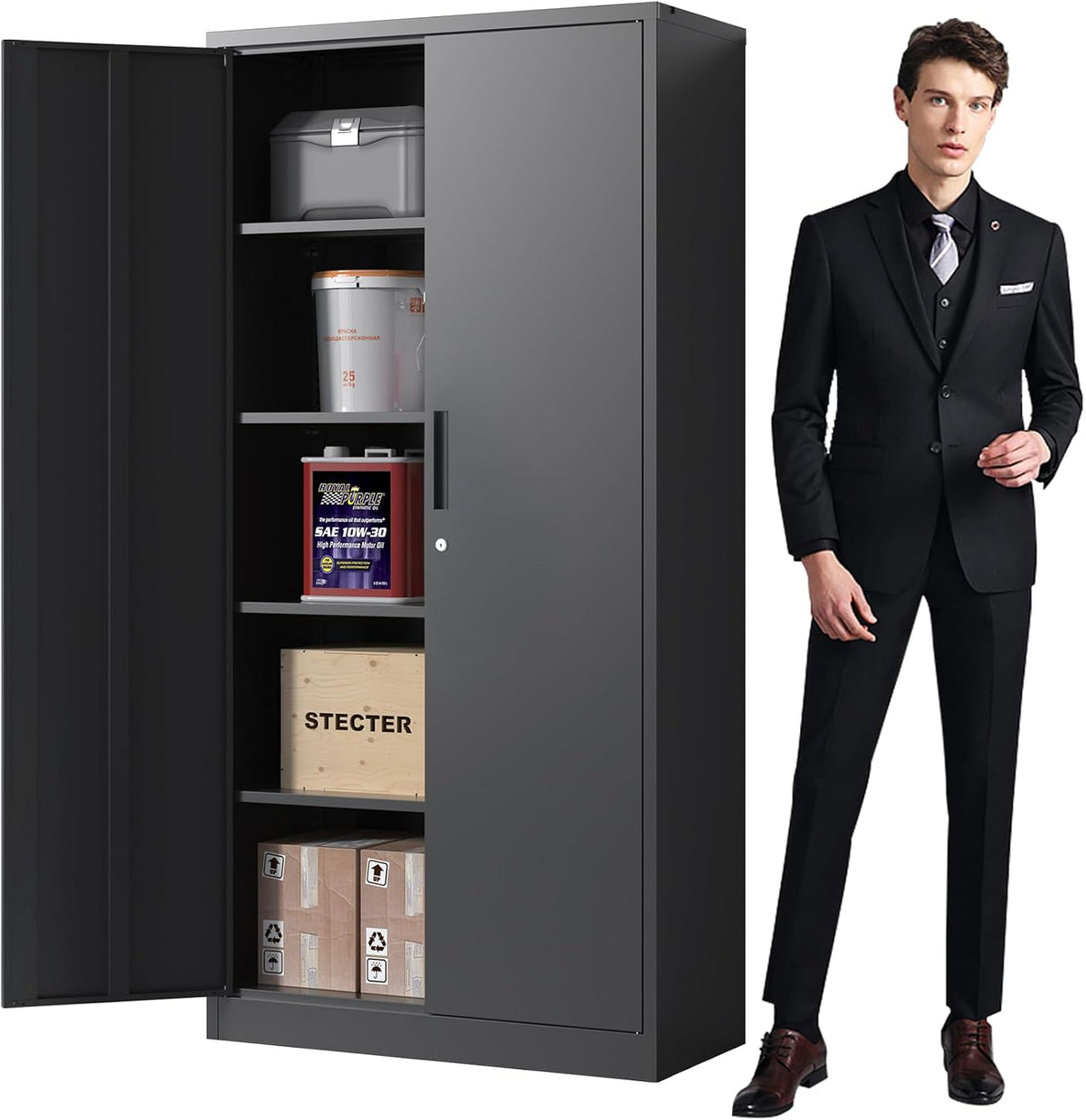metal storage cabinet for garage, tool cabinet, utility, main product view