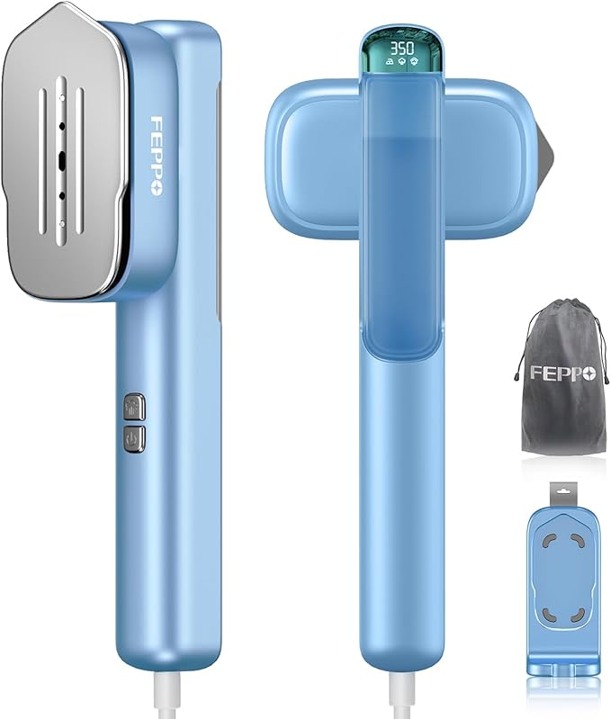 FEPPO Travel Steamer for Clothes, 110-240V Dual Voltage Portable Steamer & Iron by FEPPO