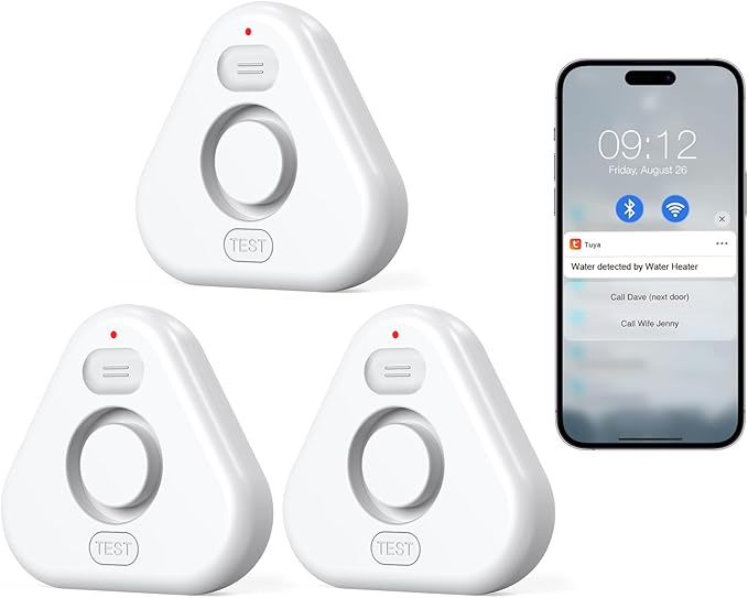 Water Alarm Leak Detector, Water Leak Detectors by MOXIV
