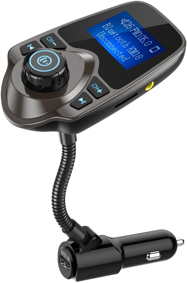 Nulaxy Bluetooth Car FM Transmitter Audio Adapter Receiver Wireless Handsfree by Nulaxy
