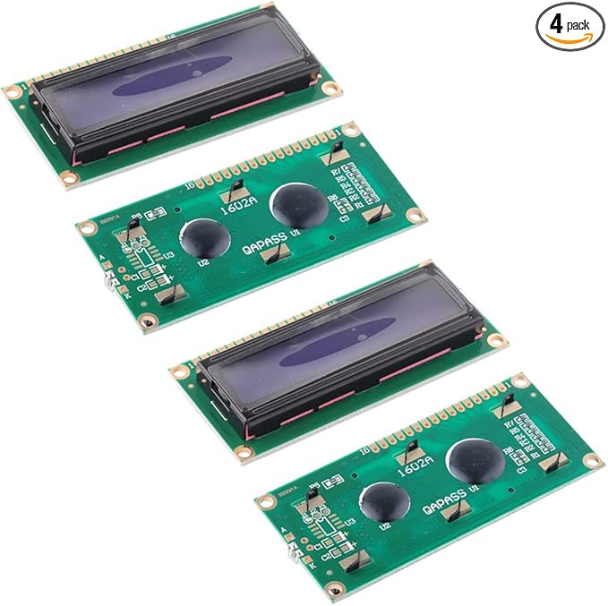 DIYmalls 16x2 1602 LCD Display Screen Module DC 5V White Character Blue by DIYmalls
