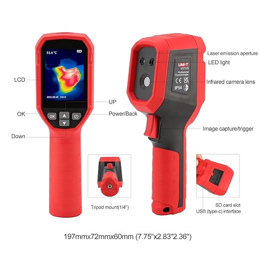 UNI-T UTi712S Infrared Thermal Camera 120x90 IR Resolution Thermal Imager 10800 - Image 2