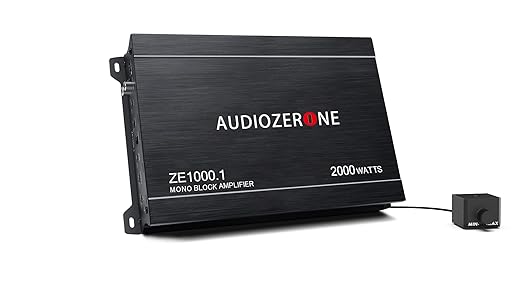 Car Audio Amplifier ZE1000.1 2000W Monoblock Class D MOSFET Subwoofer Audio by AUDIOZERONE