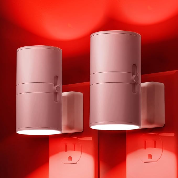 L LOHAS LED Night Light, LED Nightlights, Light Sensor, Steep Aid Red, Dimmable - Image 8