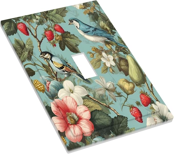 Bvtewkhz William Morris Flower 1 Gang Single Toggle Wall Plate Cover Decorative - Image 3