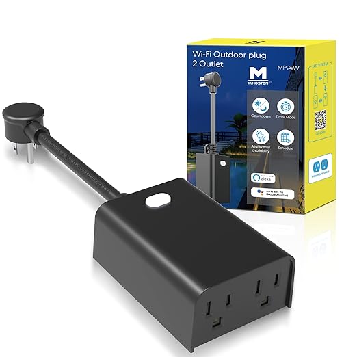 Minoston Outdoor Smart Plug, Wi-Fi Plugs Outlet by Minoston