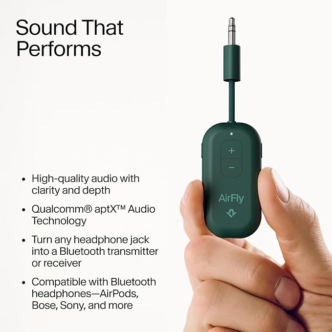 Twelve South AirFly Pro | Bluetooth Wireless Transmitter/Receiver Adapter - Image 6