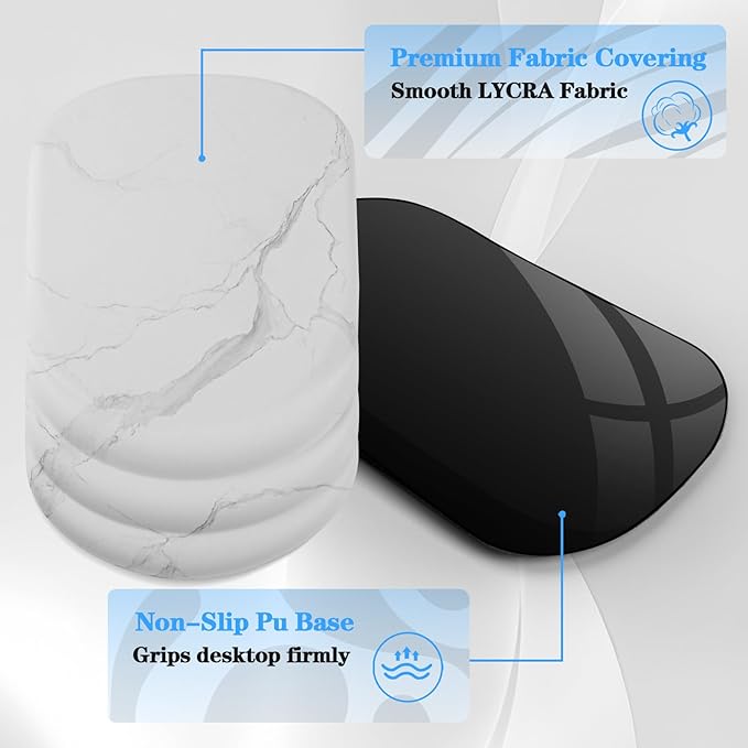 Mouse Pad Wrist Wrist Rest, Comfortable Memory Foam Wrist Rest, Non-Slip PU Base - Image 5