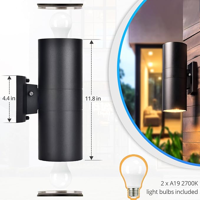 wowlite Dusk to Dawn Outdoor Light Fixture, Up and Down Lights Outdoor Lights - Image 5