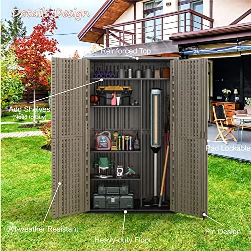 mrosaa sheds & outdoor storage, 52 cu.ft vertical, package contents