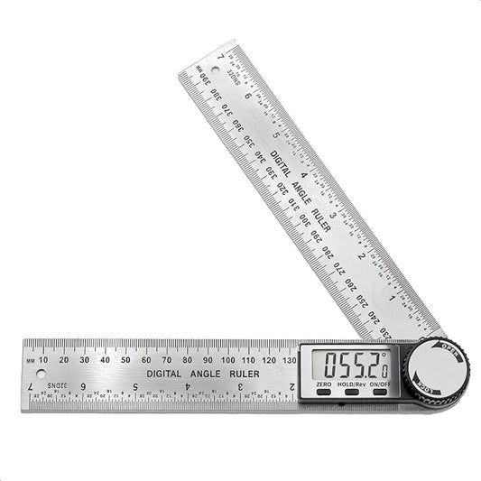 Digital Angle Finder, 2 in 1 Digital Angle Gauge 7 inch/200mm Stainless steel by NORTOOLS