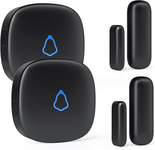 METAK Wireless Door Chime, Door Open Contact Sensor Alarm by METAK