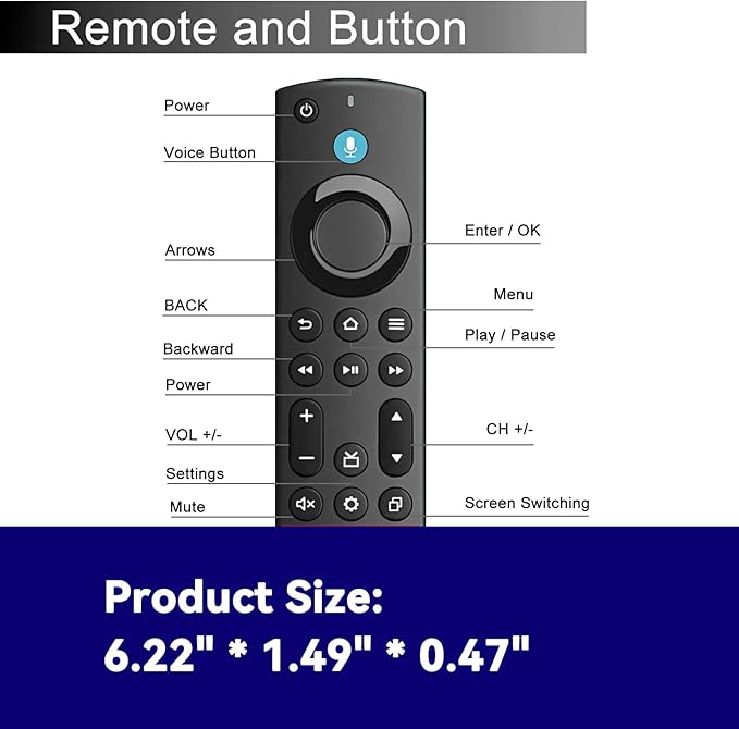 Replacement All Fire Smart TV Remote, Compatible - Image 7