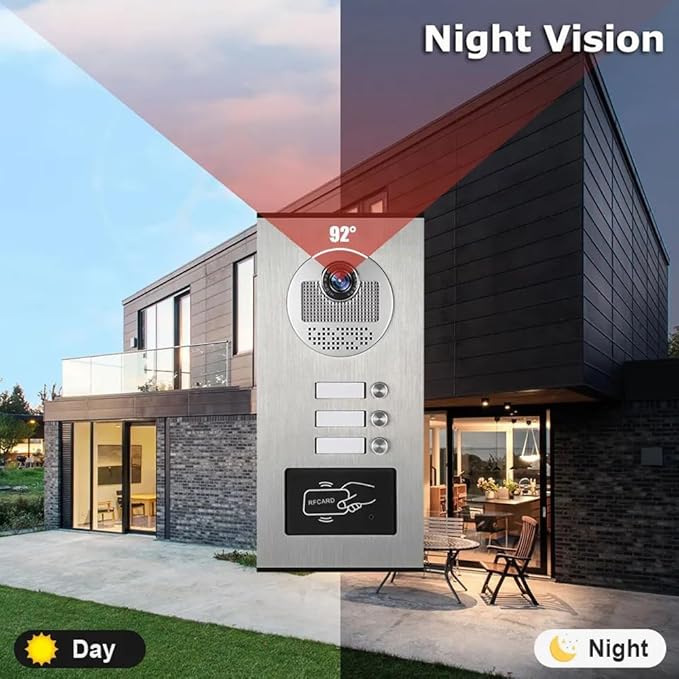 ANJIELO SMART Wired Video Multifamily Apartment Intercom System, - Image 3