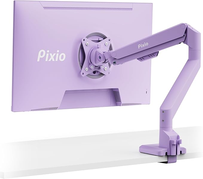 Pixio PS1S Wave Purple Single Monitor Arm Stand Desk Mount by Pixio
