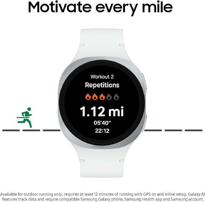 Samsung Galaxy Watch 8 40mm Bluetooth Smartwatch, Cushion Design, Fitness - Image 3