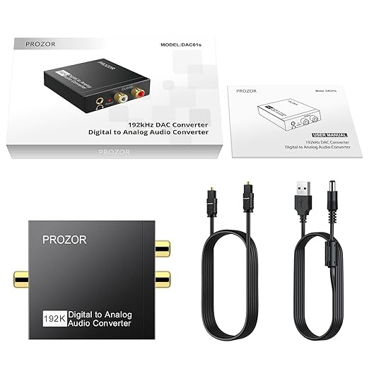 PROZOR 192KHz Digital to Analog Audio Converter DAC Digital SPDIF Optical to - Image 7