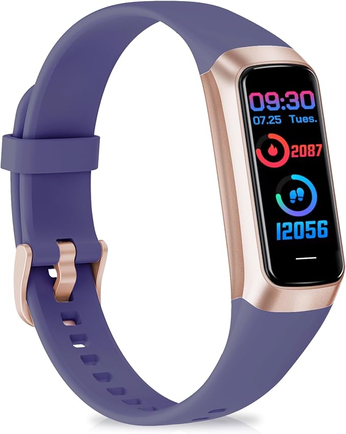Fitness Tracker with 24/7 Heart Rate Blood Oxygen Sleep Monitor, 1.1" AMOLED by Bakoor
