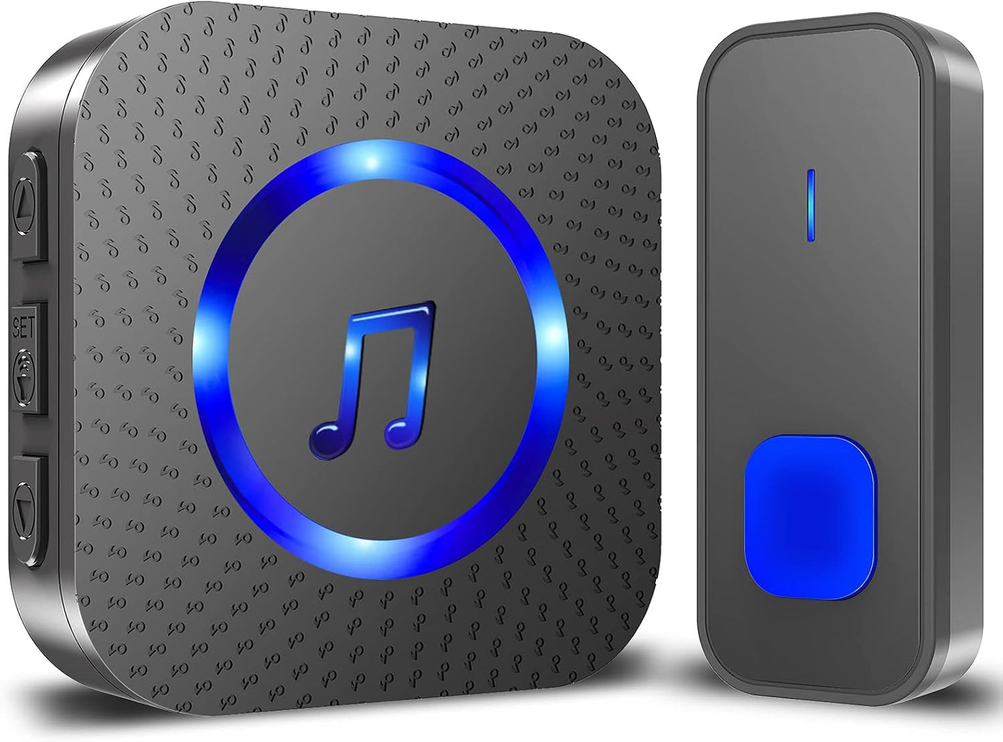 SURFOU Wireless Doorbell for Home, 1 Push Button & 1 Plug-in Receiver | Whole-Home Wireless Door Chime-1300ft Operating Range, Waterproof Door Chime with 55 Melodies, LED Alert