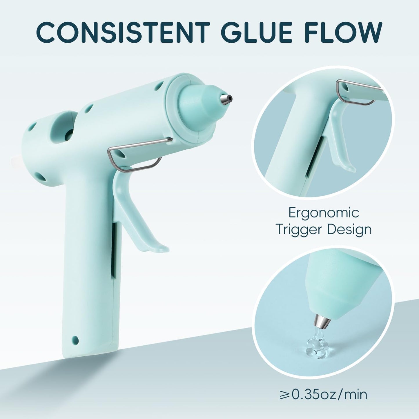 Hot Glue Gun, Mini Hot Glue Gun Kit with 30 Glue Sticks | Consistent Flow, Fast Heating& Ergonomic Design for School Arts& Crafts, DIY Projects and Home Repairs& Decoration
