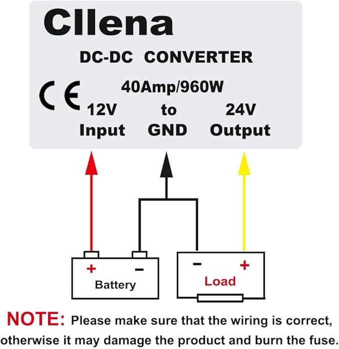 Cllena Waterproof DC/DC 12V to 24V Boost Converter 40A 960W Step Up Voltage - Image 7