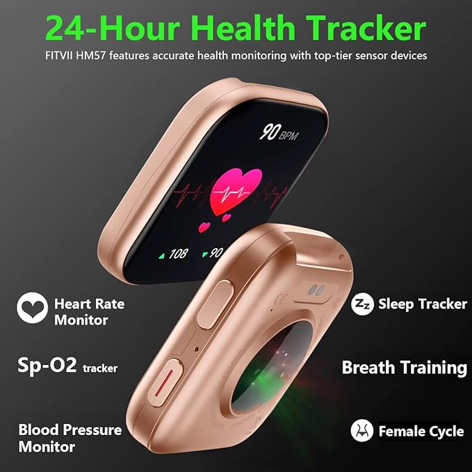 FITVII Health & Fitness Tracker, Smart Watch - Image 3