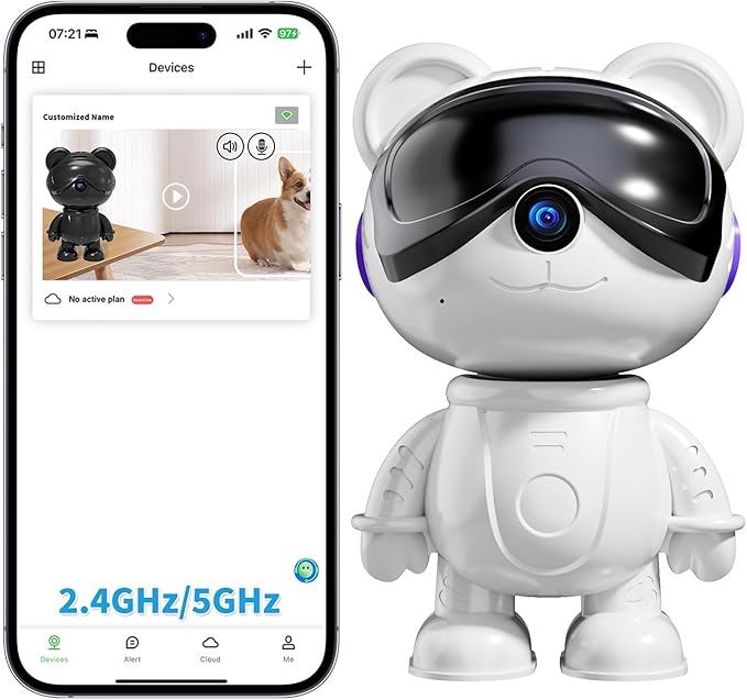Dzcctvipc-Cute Bear-2K Wireless-Smart Robot-Home Security by DZCCTVIPC
