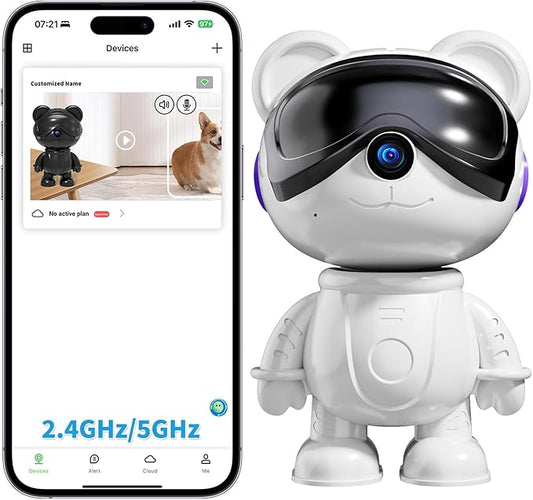 Dzcctvipc-Cute Bear-2K Wireless-Smart Robot-Home Security by DZCCTVIPC