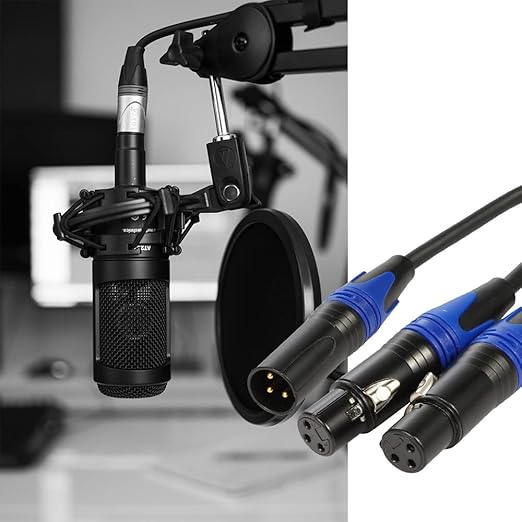 1 Male to 2 Female XLR Y Splitter Micrphone Cable, 3pin Male to Dual XLR Female - Image 9
