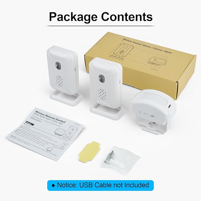 GREENCYCLE Door Sensor Chime, Motion Detector Alarm, Commercial Door Bells - Image 9