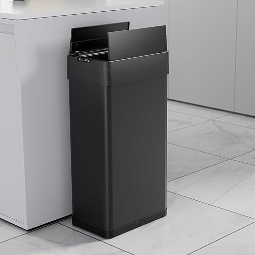 TLSUNNY 13.2 Gallon Automatic Trash Can, Stainless Steel Motion Sensor Garbage - Image 8