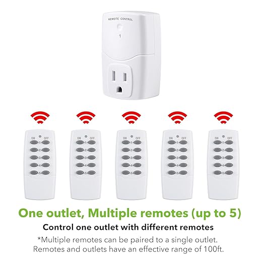 BN-LINK Mini Wireless Remote Control Outlet Switch Power Plug in - Image 8
