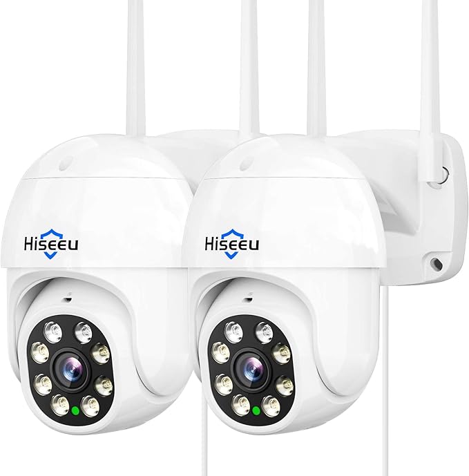 Hiseeu 2Pcs 5MP Security Camera PTZ Wireless Cameras Two Way Vioice by Hiseeu