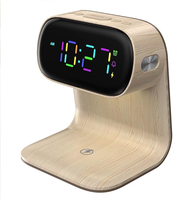 AYI 3in1 Multi-Functional Wireless Charging Alarm Clock Smart Night Light Qi - Image 6