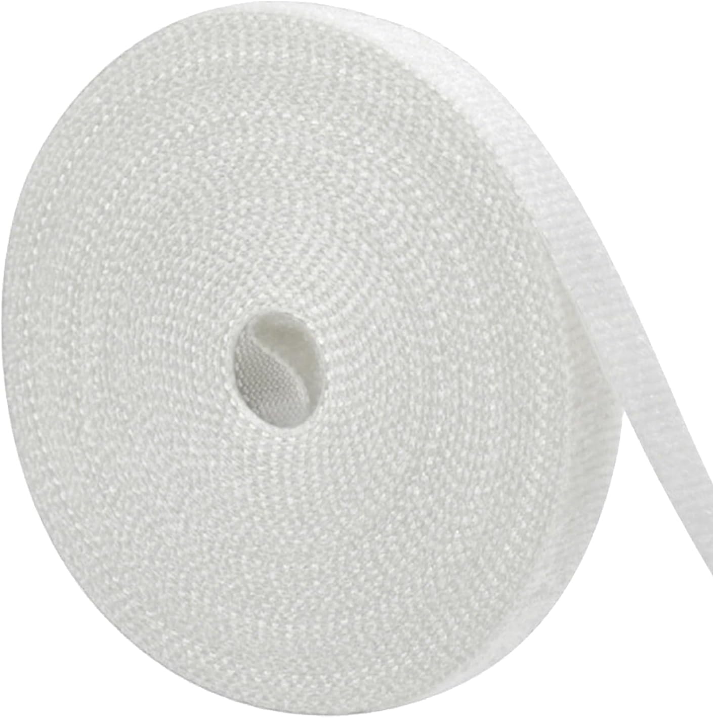 100ft x1/2 in Hook and Loop Roll, Hitotsu Reusable Fastening Tape Cable Ties, Self-Gripping Multi-Purpose Wrap Fasteners for Cord Manage,Home, Office, Electrical Cords, Data Center, White