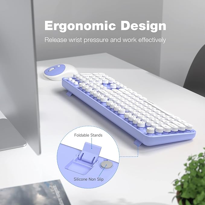 MOFII Wireless Keyboard and Mouse Combo, Computer Full Size 2.4G Plug and Play - Image 3